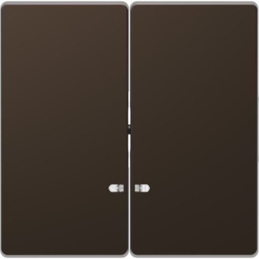 D-Life - Tecla dupla com visor - Metal mocca