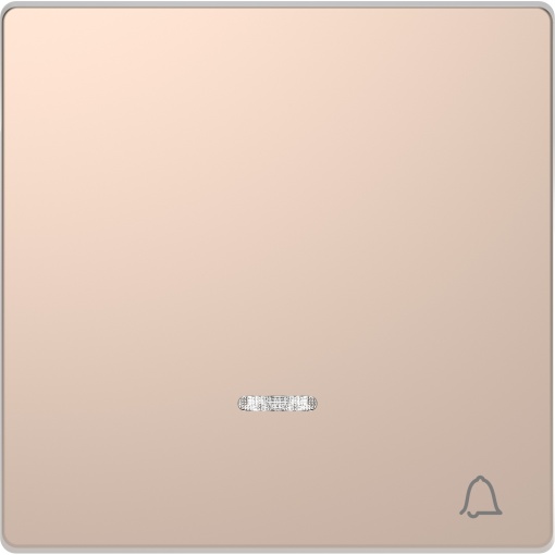 D-Life - Tecla com visor "campainha" - Metal champanhe