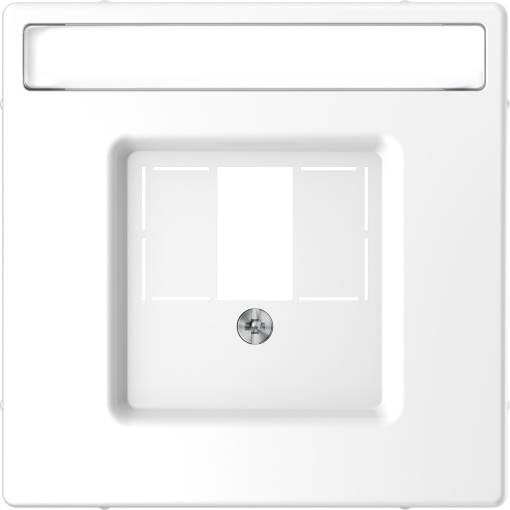 D-Life - Centro de tomada multimédia com porta-etiqueta - Branco