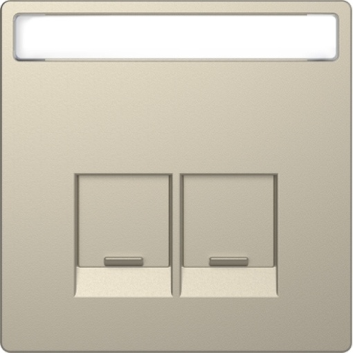 D-Life - Centro de tomada RJ45 dupla com porta-etiqueta - Sahara