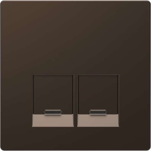 D-Life - Centro de tomada RJ45 dupla - Metal mocca