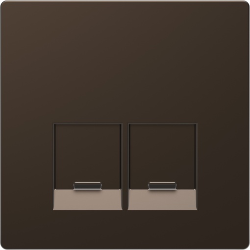 D-Life - Centro de tomada RJ45 dupla - Metal mocca