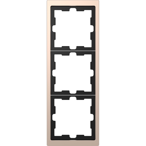 D-Life - Quadro vert.horiz. 3 elementos - Metal champanhe