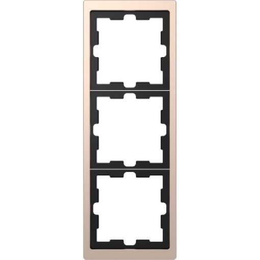 D-Life - Quadro vert.horiz. 3 elementos - Metal champanhe
