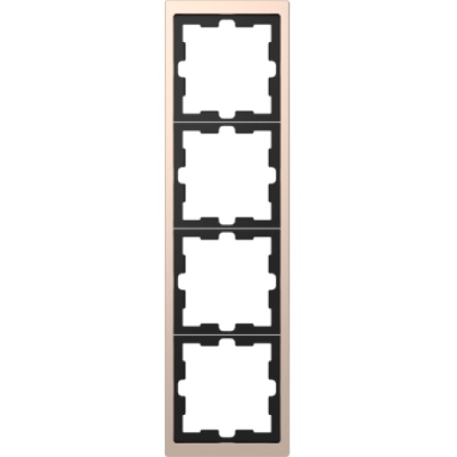 D-Life - Quadro vert.horiz. 4 elementos - Metal champanhe