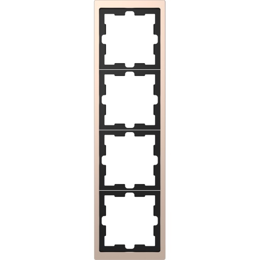 D-Life - Quadro vert.horiz. 4 elementos - Metal champanhe