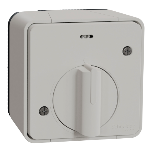 Mureva Styl - Interruptor temporizador mecânico monobloco - saliente - IP55 - 10A -Branco