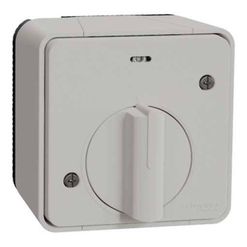 Mureva Styl - Interruptor temporizador mecânico monobloco - saliente - IP55 - 10A -Branco