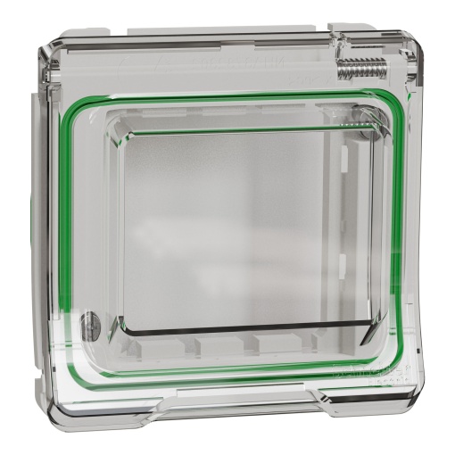 Adaptador com tampa Unica, IP44, Branco