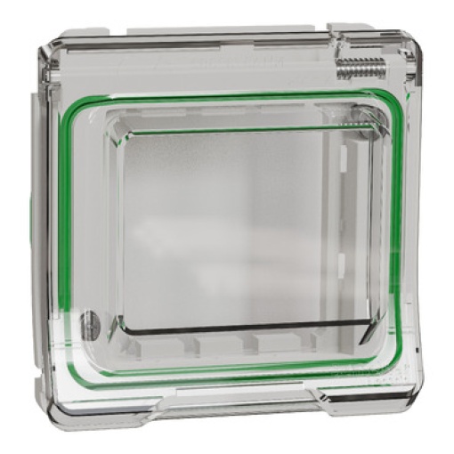Adaptador com tampa Unica, IP44, Branco