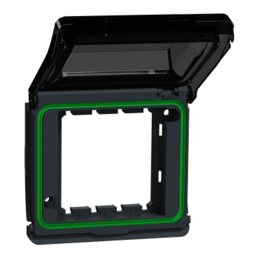 Mureva Styl - Adaptador com tampa Nova Unica - IP44 - Cinzento