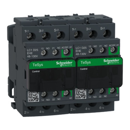 TeSys D reversing contactor - 3P -  440 V - 25 A AC-3 - 48...130 V ACDC coil
