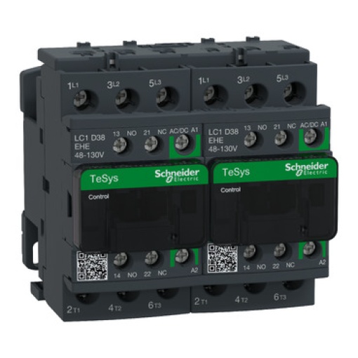 TeSys D reversing contactor - 3P -  440 V - 38 A AC-3 - 48...130 V ACDC coil