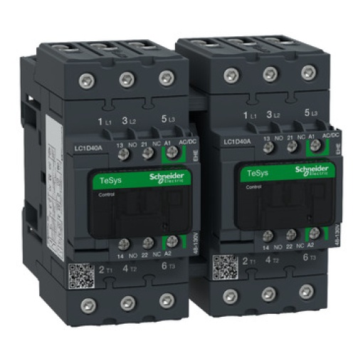 TeSys D reversing contactor - 3P -  440 V - 40 A AC-3 - 48...130 V ACDC coil