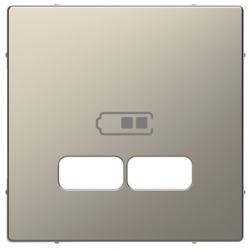 D-Life - Centro de tomada para carregador USB - Metal níquel
