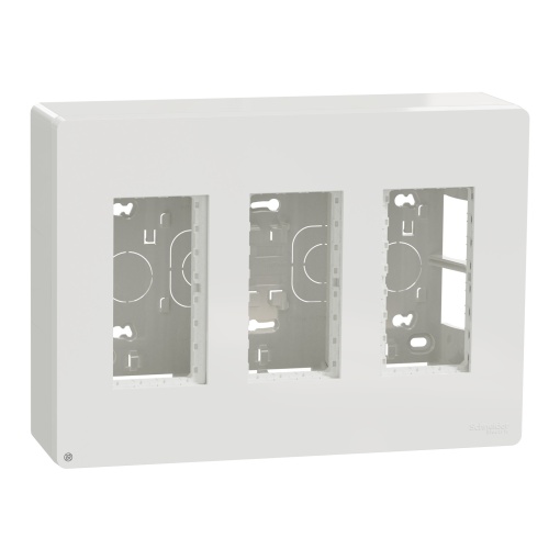 Nova Unica System - Posto de trabalho - saliente - 3 colunas - antibacteriano - Branco