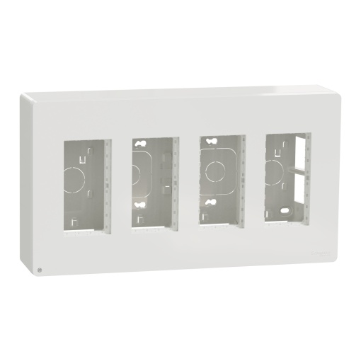 Nova Unica System - Posto de trabalho - saliente - 4 colunas - antibacteriano - Branco