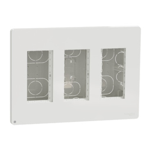 Nova Unica System - Posto de trabalho - encastrar - 3 colunas - antibacteriano - Branco