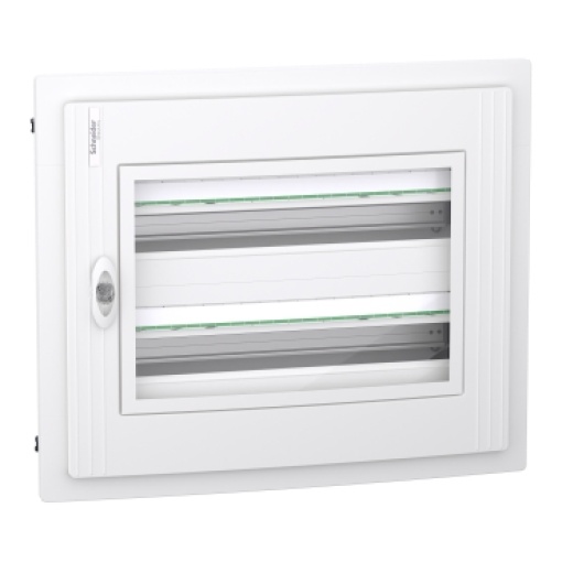 PrismaSet XS, Quadro 2 filas 24 módulos, porta transparente, encastrar