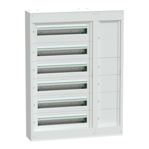 Quadro PrismaSeT S com extensão lateral, 24 módulos 6 Filas, saliente