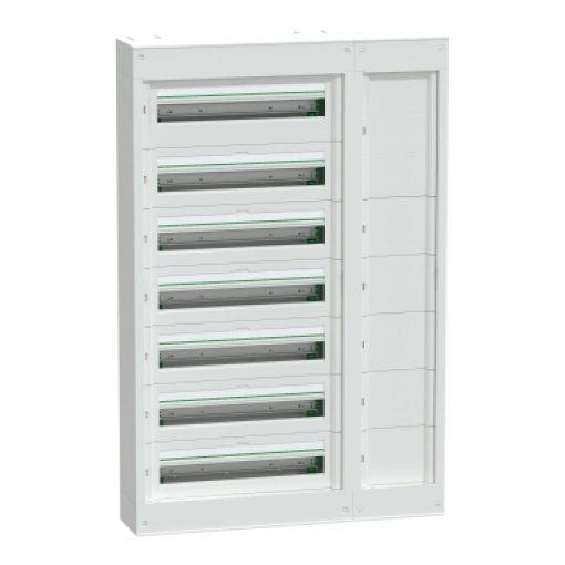 Quadro PrismaSeT S com extensão lateral, 24 módulos 7 Filas, saliente