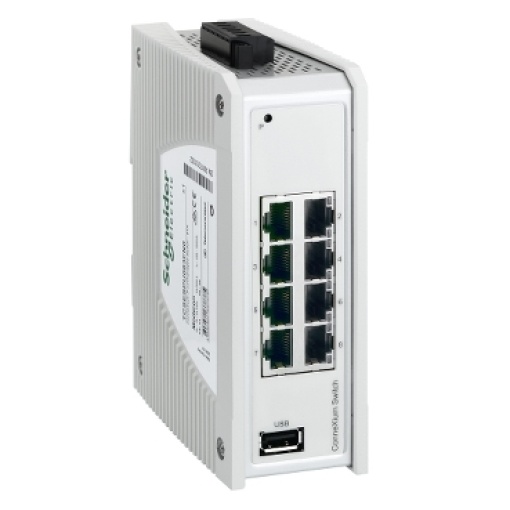 ConneXium Premium Unmanaged Switch - 8 portas de cobre  1 porta de fibra multimodo
