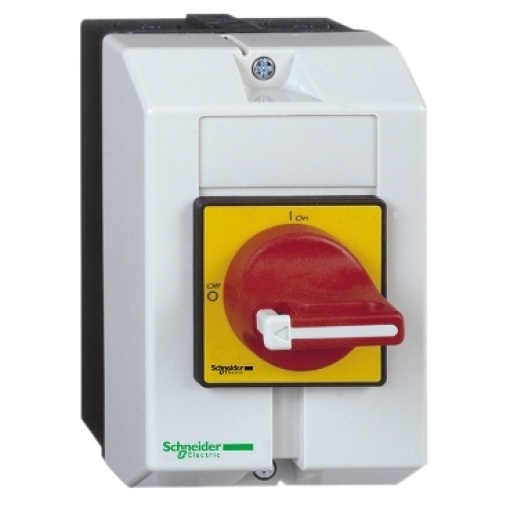 TeSys Vario enclosed, emergency switch disconnector, 16A, IP65, groundplate