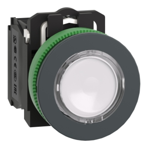 botão flush   luminosous branco  120v ac led 1n 1na