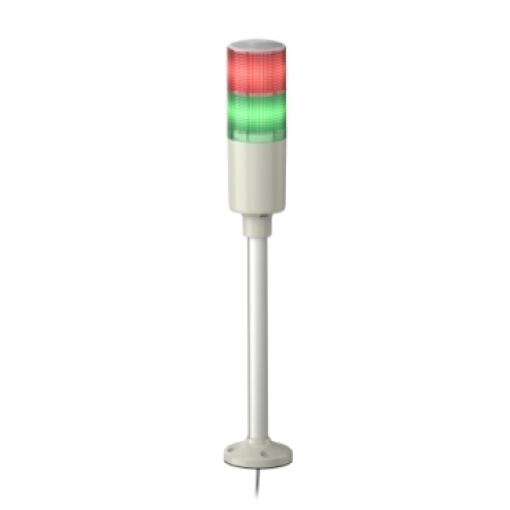 Baliza de sinalização monolítica, Harmony fácil XVG, 60mm, verde vermelho, luz fixa, sinal sonoro, montagem e placa de fixação de tubo de alum., IP42