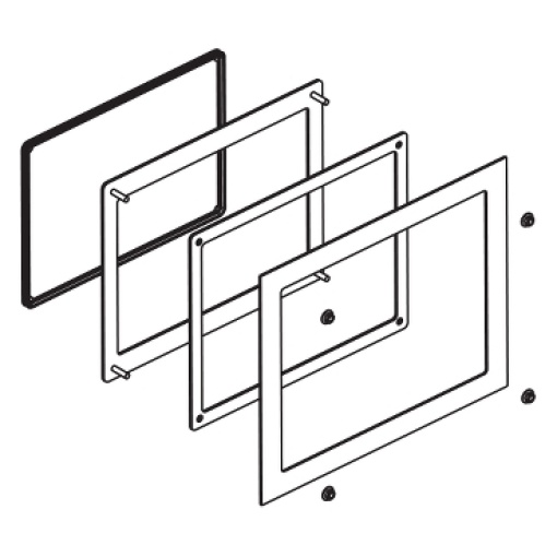 Panel cutout adapter,Harmony P6, to mount 15-inch wide display module in cutout for Harmony GTU 15" wide