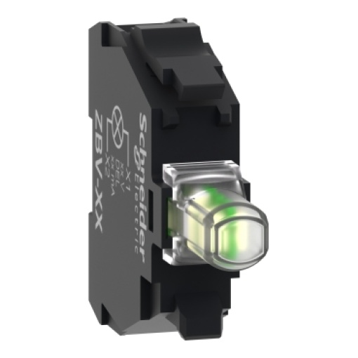 Bloco luz para ø22 cabeça, cor branca, alta led proteção abrangente, 110 ... 240 v ac, 300 va a 230 vac, 120 va a 120 vac