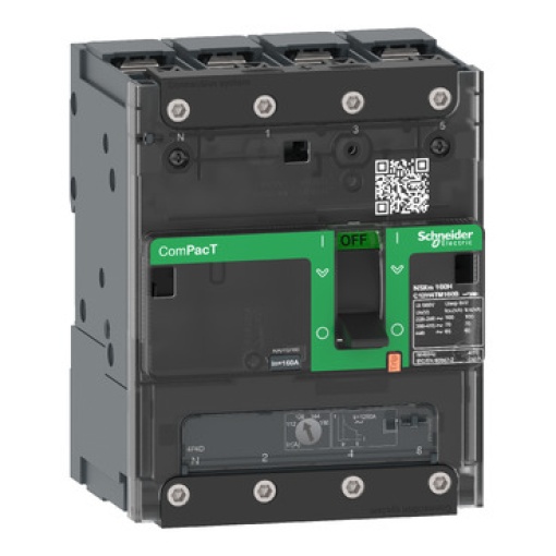 ComPacT DISJUNTOR NSXm100F 36kA CA 4P4D 100A TMD PARAFUSO