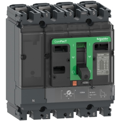 ComPacT DISJUNTOR NSX160H 70kA CA 4P4D 80A TMD