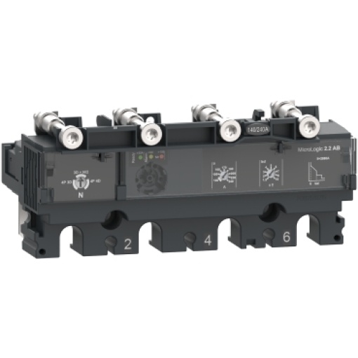 Trip unit MicroLogic 2.2 AB for ComPacT NSX 160250 circuit breakers, electronic, rating 160A, 4 poles 4d