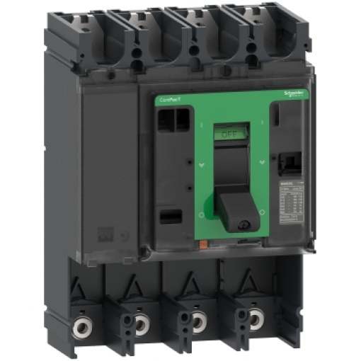 Circuit breaker basic frame, ComPacT NSX400F, 36kA at 415VAC 5060 Hz, 400A, without trip unit, 4 poles