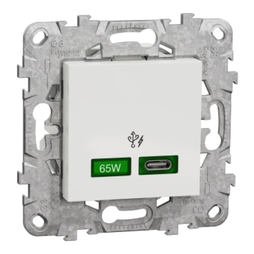 Nova Unica - Tomada USB C carregador 65W - Branco