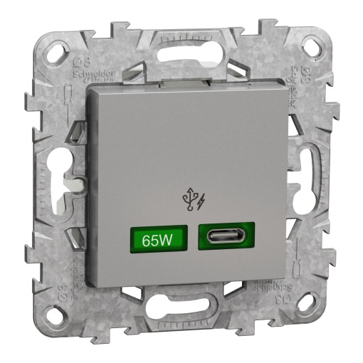 Nova Unica - Tomada USB C carregador 65W - Alumínio