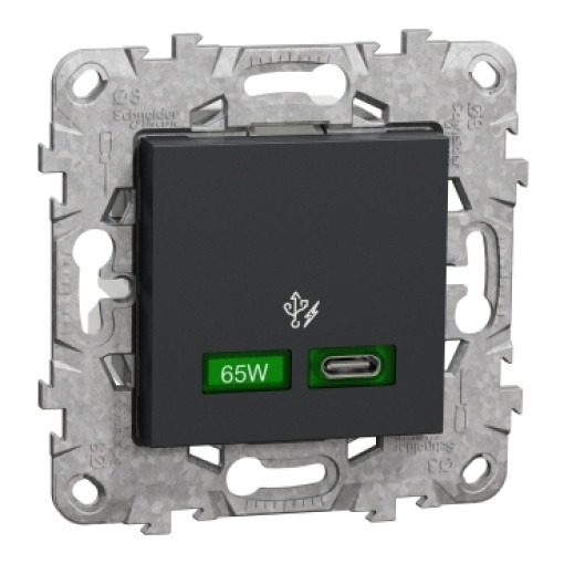 Nova Unica - Tomada USB C carregador 65W - Antracite