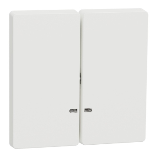 D-Life - Tecla dupla com visor - Branco Mate