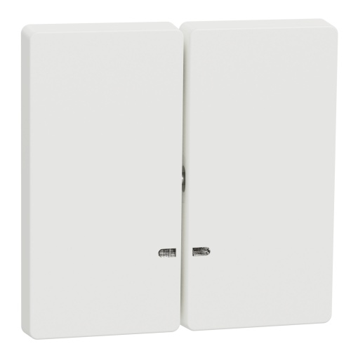 D-Life - Tecla dupla com visor - Branco Mate