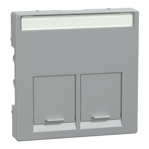 M-Elegance - Centro de tomada RJ45 duplas - Alumínio