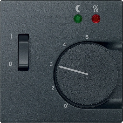 M-Elegance - Centro para termóstato de piso radiante com interruptor - Antracite