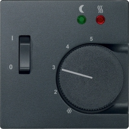 M-Elegance - Centro para termóstato de piso radiante com interruptor - Antracite