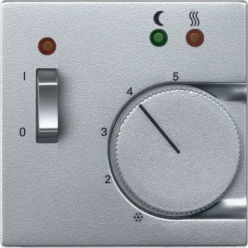 M-Elegance - Centro para termóstato de piso radiante com interruptor - Alumínio