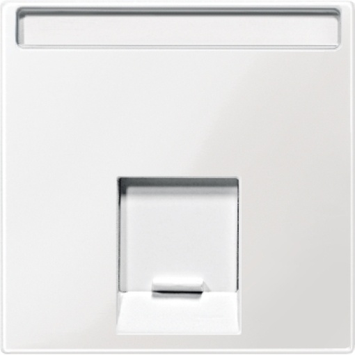 M-Elegance - Centro de tomada RJ45 simples - Branco brilhante