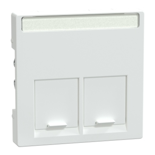 M-Elegance - Centro de tomada RJ45 dupla - Branco ativo