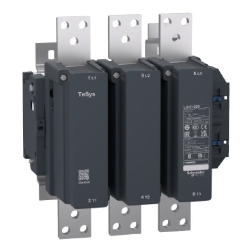 TeSys F contactor - 3P3 NO-AC-1  440V 1260 A with coil LX1 LX9 - 110600V AC 40400Hz, LX4 - 48250V DC