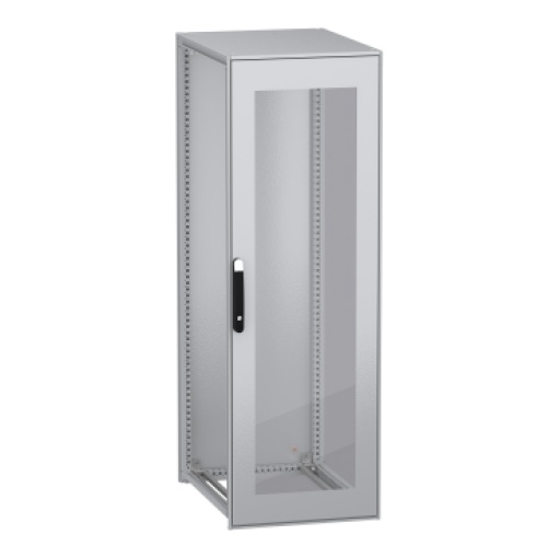 Armário elétrico modular de montagem no chão, PanelSeT SFN, aço descarbonizado, porta transparente, 1800x600x800mm, IP55