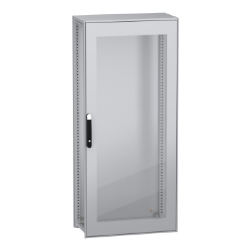 Armário elétrico modular de montagem no chão, PanelSeT SFN, aço descarbonizado, porta transparente, 1800x800x400mm, IP55