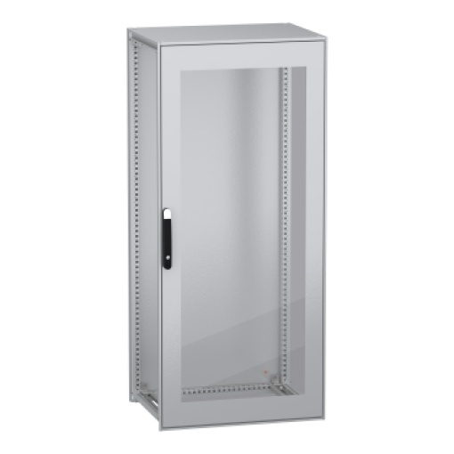 Armário elétrico modular de montagem no chão, PanelSeT SFN, aço descarbonizado, porta transparente, 1800x800x600mm, IP55